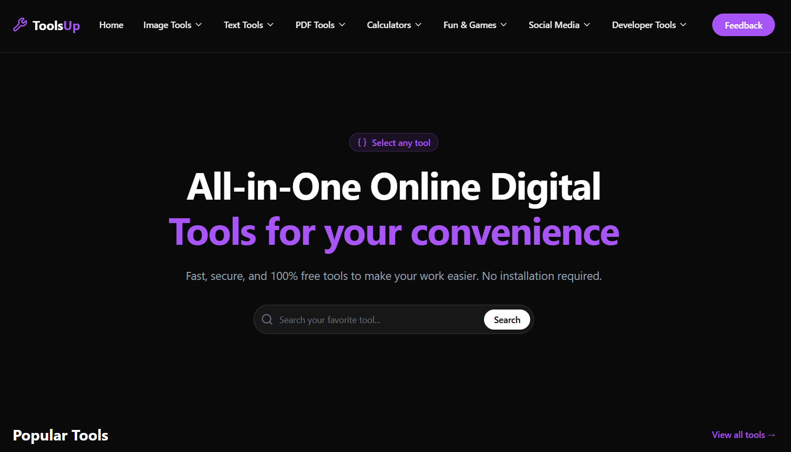 ToolsUp Platform